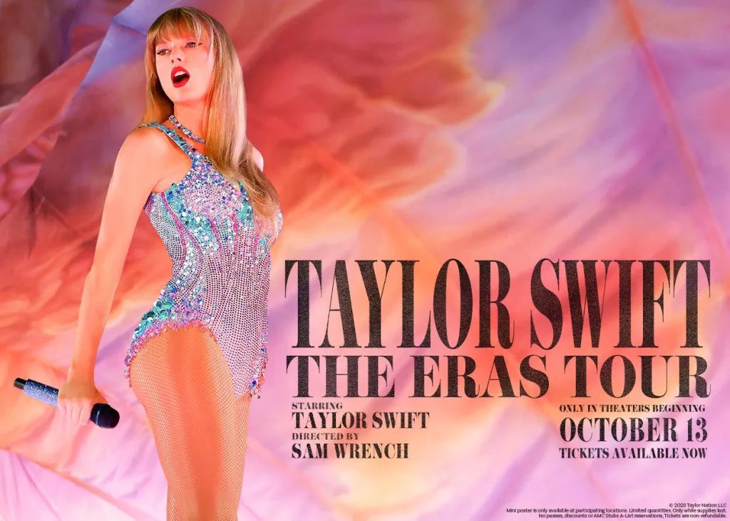 Taylor Swift Announces That the ERAS Tour Will be Coming to Cinema!